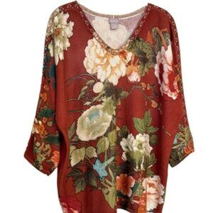 CHICO’s Floral Botanical Print Pullover/Sweater Size 1/US M